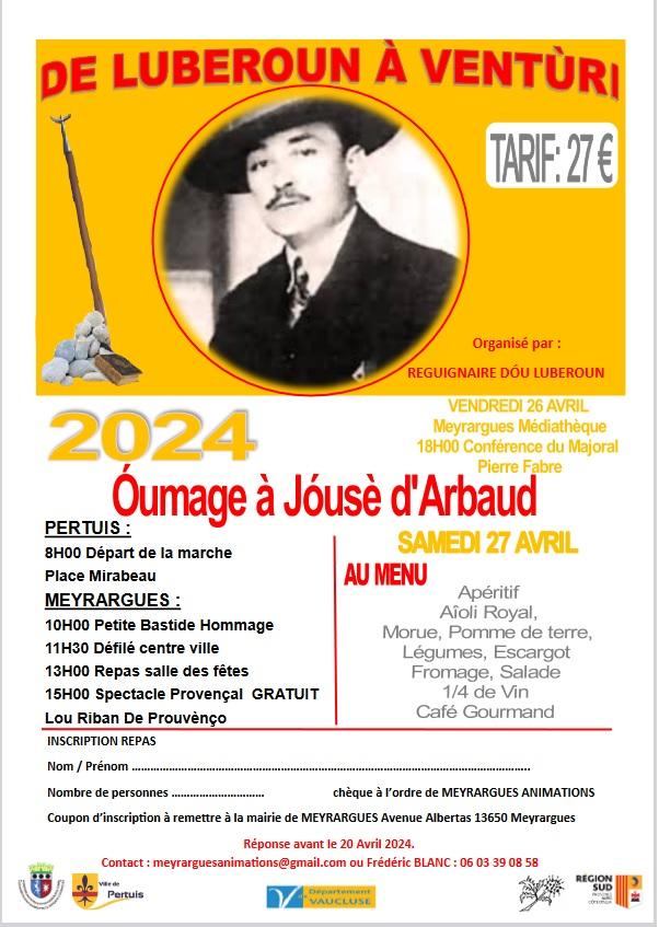 Journée d'hommage à Joseph D'ARBAUD